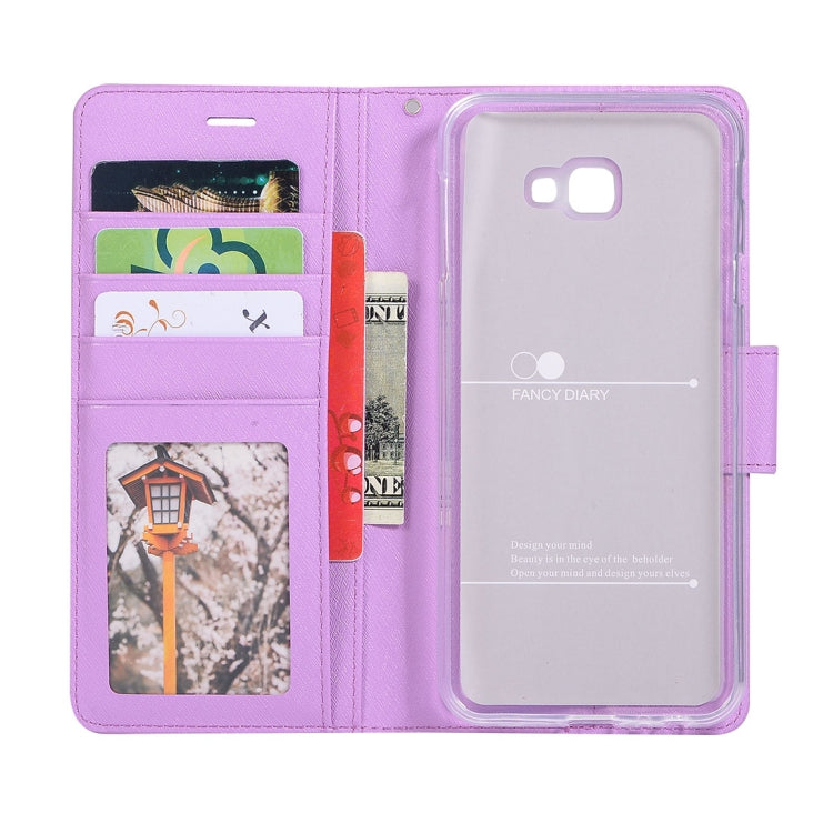 Silk Texture Horizontal Flip Leather Case for Galaxy J4+ / J4 Prime, with Holder & Card slots & Wallet & Photo Frame