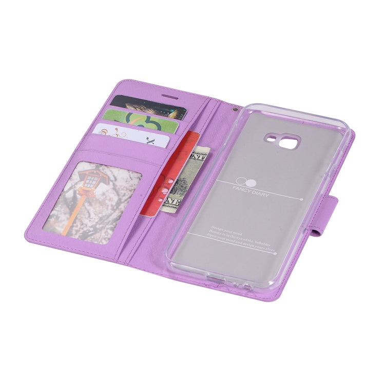 Silk Texture Horizontal Flip Leather Case for Galaxy J4+ / J4 Prime, with Holder & Card slots & Wallet & Photo Frame