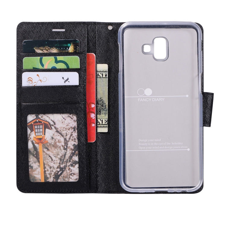 Silk Texture Horizontal Flip Leather Case for Galaxy J6+ / J6 Prime, with Holder & Card slots & Wallet & Photo Frame