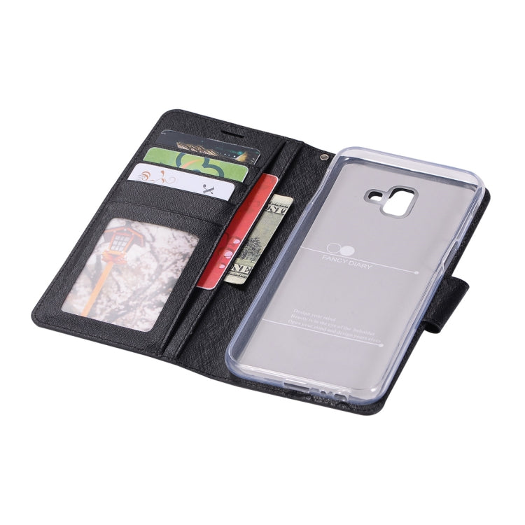 Silk Texture Horizontal Flip Leather Case for Galaxy J6+ / J6 Prime, with Holder & Card slots & Wallet & Photo Frame