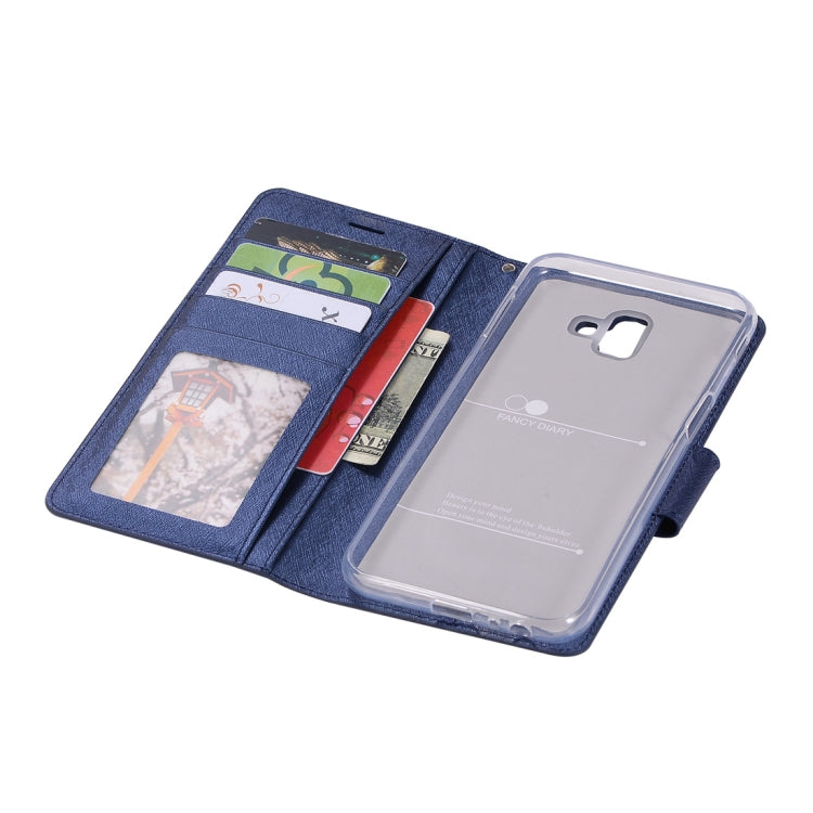 Silk Texture Horizontal Flip Leather Case for Galaxy J6+ / J6 Prime, with Holder & Card slots & Wallet & Photo Frame