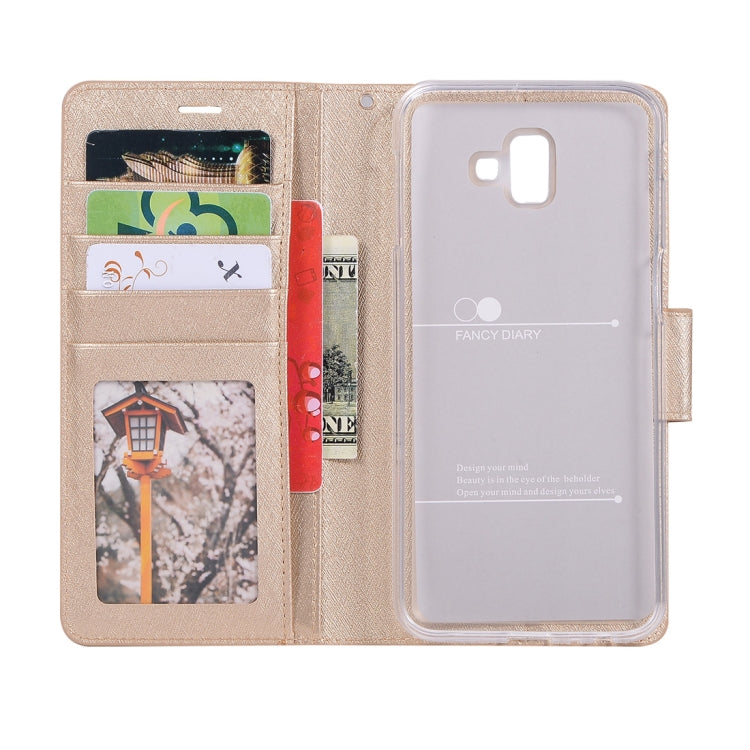 Silk Texture Horizontal Flip Leather Case for Galaxy J6+ / J6 Prime, with Holder & Card slots & Wallet & Photo Frame
