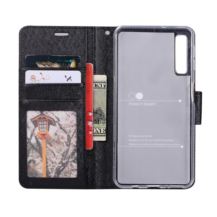 Silk Texture Horizontal Flip Leather Case for Galaxy A7 (2018), with Holder & Card slots & Wallet & Photo Frame