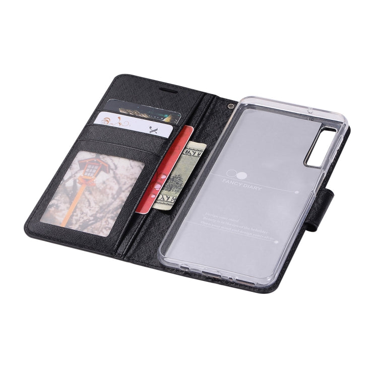 Silk Texture Horizontal Flip Leather Case for Galaxy A7 (2018), with Holder & Card slots & Wallet & Photo Frame