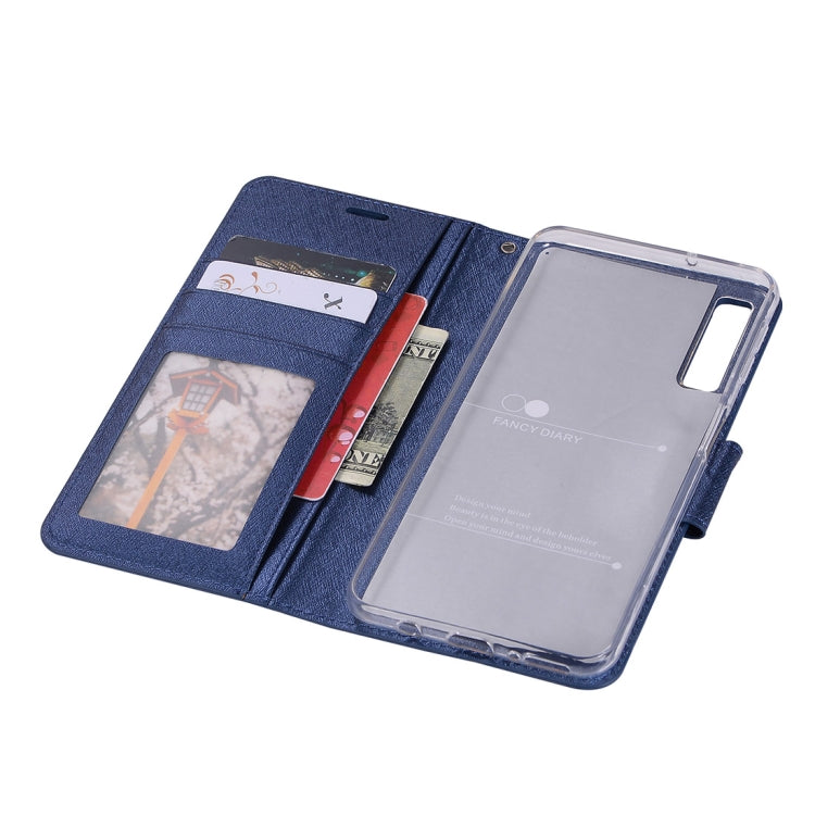 Silk Texture Horizontal Flip Leather Case for Galaxy A7 (2018), with Holder & Card slots & Wallet & Photo Frame