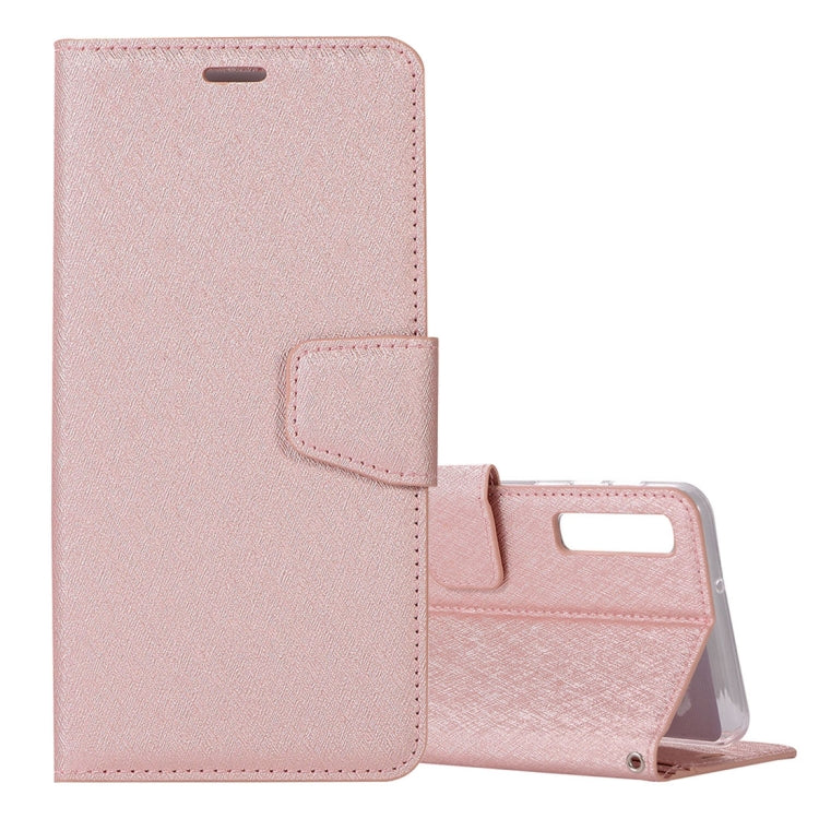 Silk Texture Horizontal Flip Leather Case for Galaxy A7 (2018), with Holder & Card slots & Wallet & Photo Frame