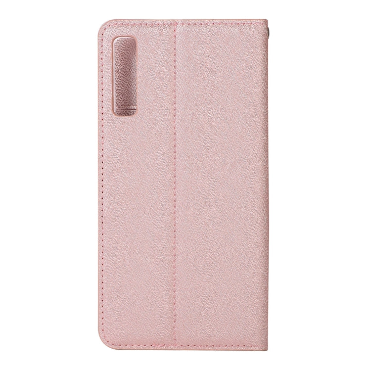 Silk Texture Horizontal Flip Leather Case for Galaxy A7 (2018), with Holder & Card slots & Wallet & Photo Frame