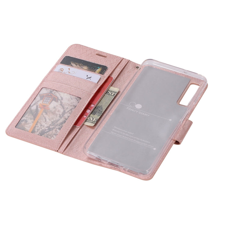 Silk Texture Horizontal Flip Leather Case for Galaxy A7 (2018), with Holder & Card slots & Wallet & Photo Frame