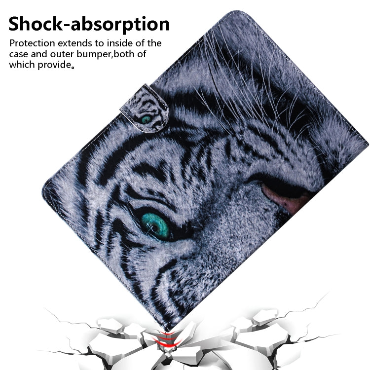 Tiger Pattern Horizontal Flip Leather Case for Galaxy Tab A 8 (2019) / P200 / P205, with Holder & Card Slot & Wallet