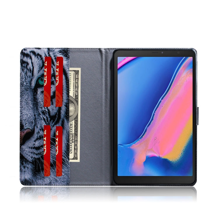 Tiger Pattern Horizontal Flip Leather Case for Galaxy Tab A 8 (2019) / P200 / P205, with Holder & Card Slot & Wallet