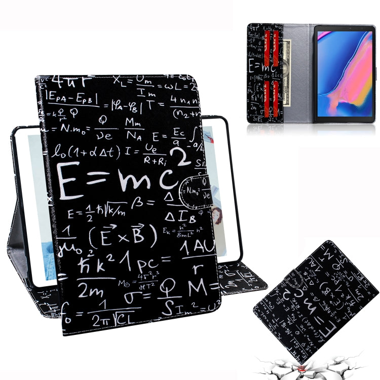 Formula Pattern Horizontal Flip Leather Case for Galaxy Tab A 8 (2019) / P200 / P205, with Holder & Card Slot & Wallet