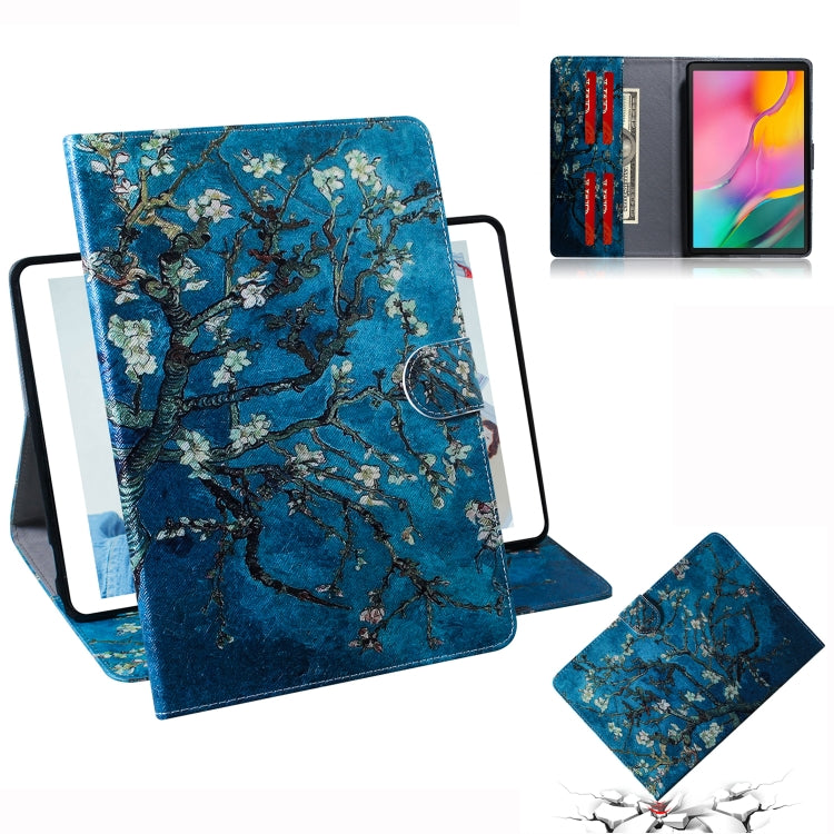 Apricot Blossom Pattern Horizontal Flip Leather Case for Galaxy Tab A 10.1 (2019) T510 / T515, with Holder & Card Slot & Wallet