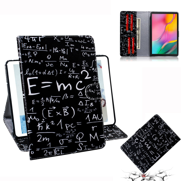 Formula Pattern Horizontal Flip Leather Case for Galaxy Tab A 10.1 (2019) T510 / T515, with Holder & Card Slot & Wallet