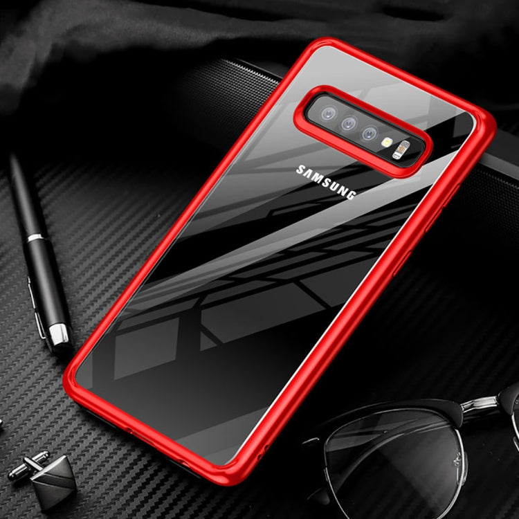TOTUDESIGN Crystal Color Series Sim Version Shockproof TPU + Acrylic Protective Case for Galaxy S10