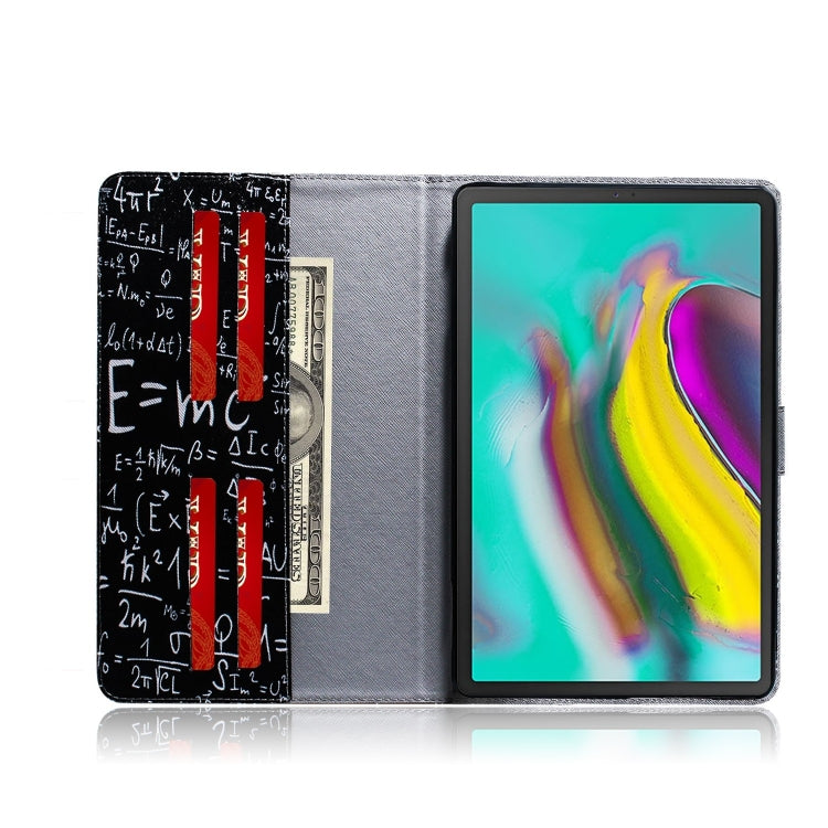 Formula Pattern Horizontal Flip Leather Case for Galaxy Tab S5E T720 / T725, with Holder & Card Slot & Wallet
