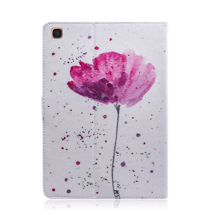 Purple Orchids Pattern Horizontal Flip Leather Case for Galaxy Tab S5E T720 / T725, with Holder & Card Slot & Wallet