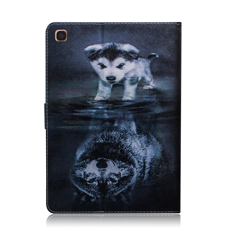Wolf and Dog Pattern Horizontal Flip Leather Case for Galaxy Tab S5E T720 / T725, with Holder & Card Slot & Wallet