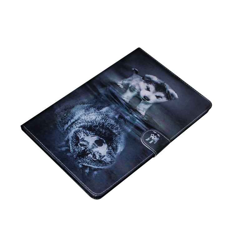 Wolf and Dog Pattern Horizontal Flip Leather Case for Galaxy Tab S5E T720 / T725, with Holder & Card Slot & Wallet