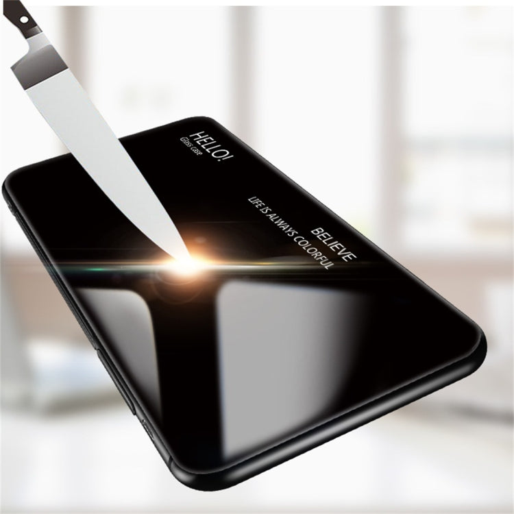 Gradient Color Glass Protective Case for Galaxy A8s