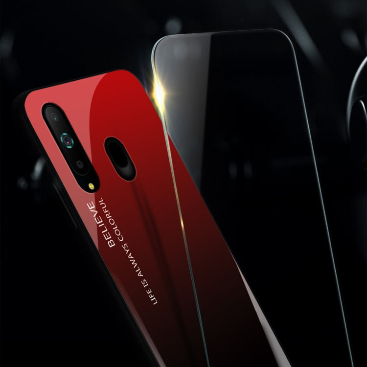 Gradient Color Glass Protective Case for Galaxy A8s