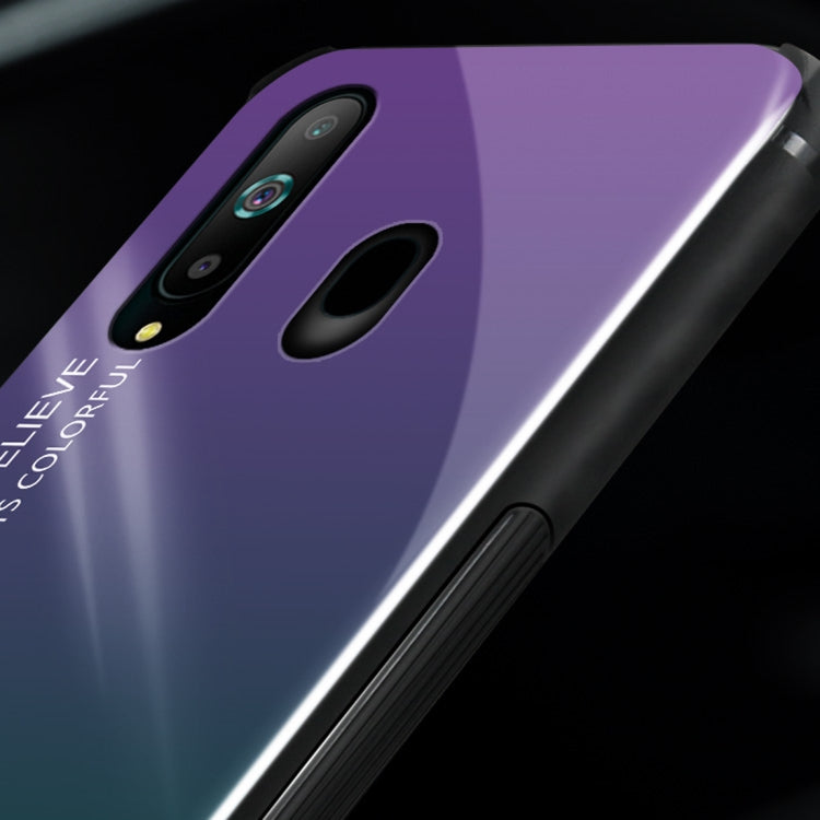 Gradient Color Glass Protective Case for Galaxy A8s