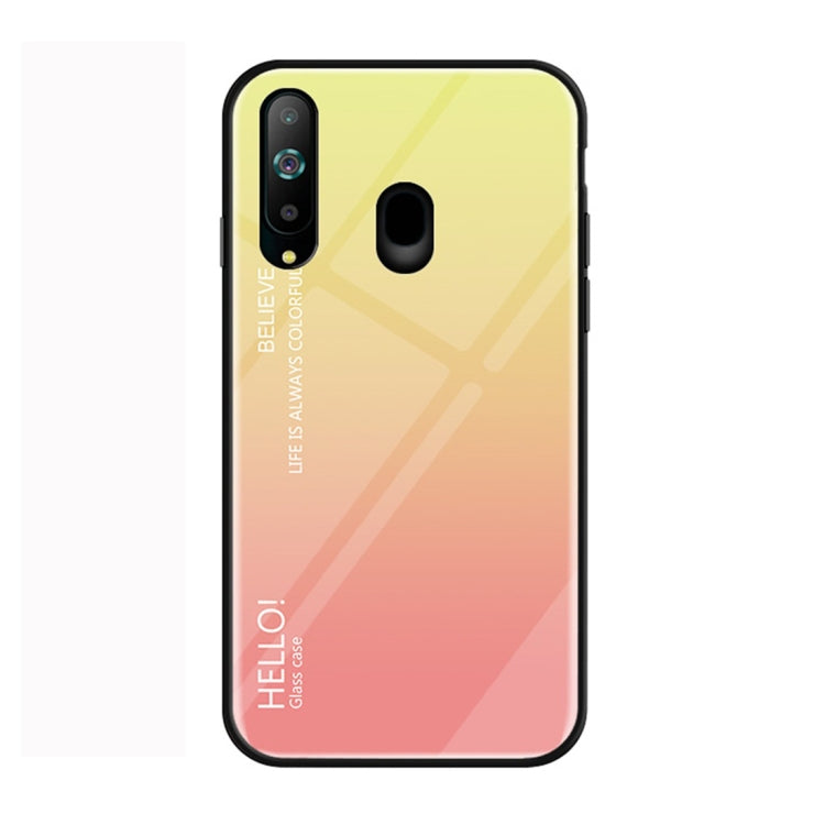 Gradient Color Glass Protective Case for Galaxy A8s