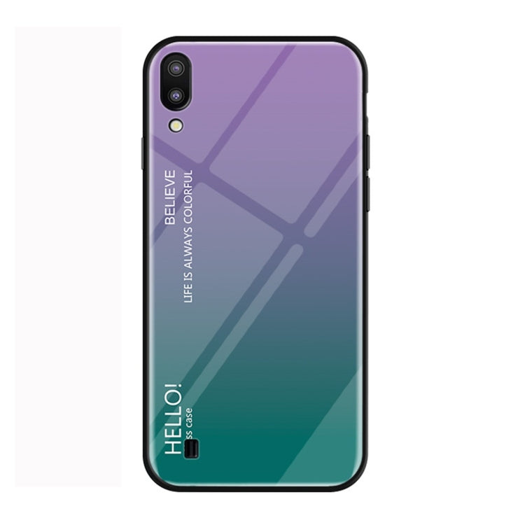 Gradient Color Glass Protective Case for Galaxy M10