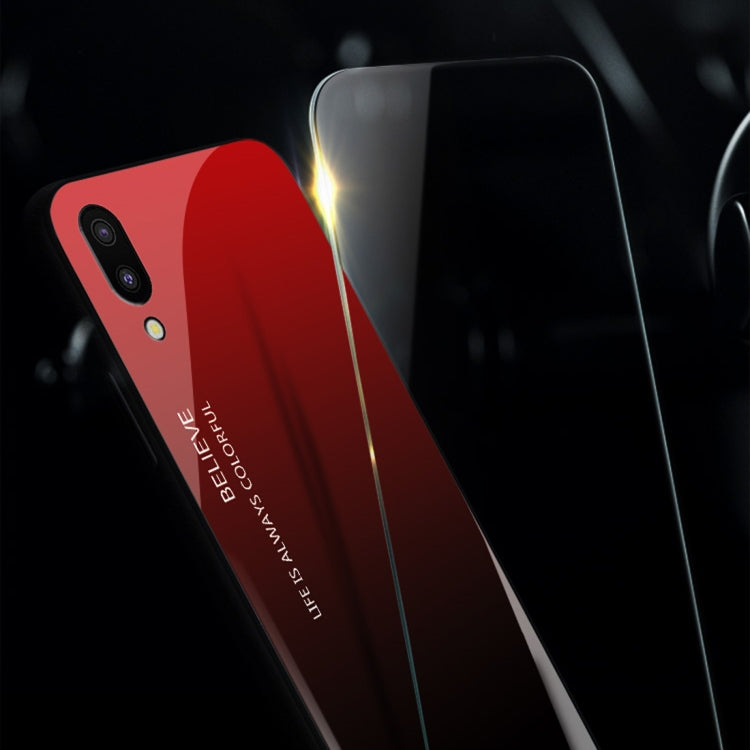 Gradient Color Glass Protective Case for Galaxy M10