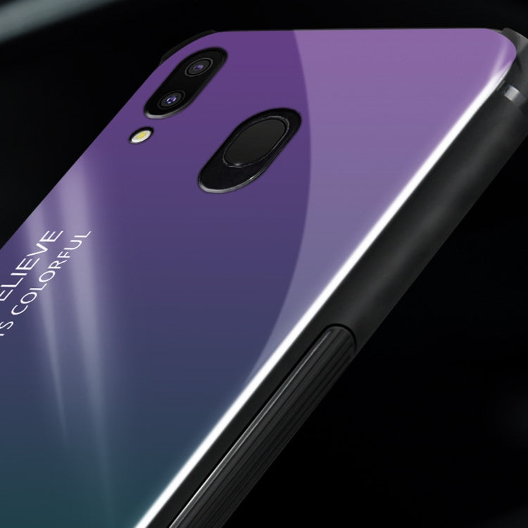Gradient Color Glass Protective Case for Galaxy M20