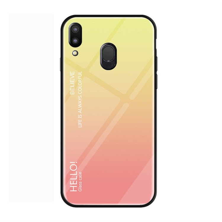 Gradient Color Glass Protective Case for Galaxy M20