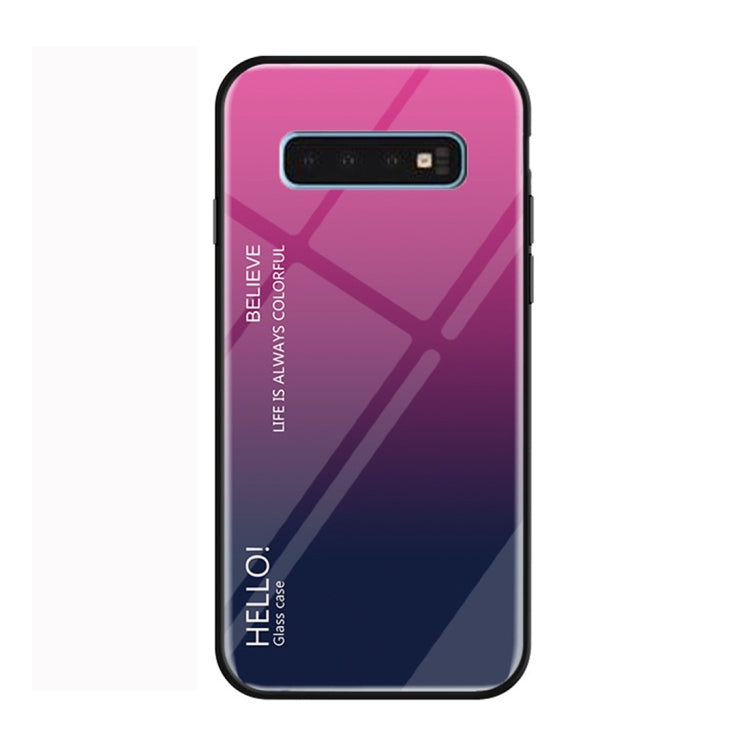 Gradient Color Glass Protective Case for Galaxy S10