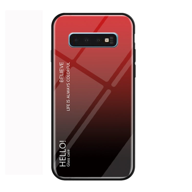 Gradient Color Glass Protective Case for Galaxy S10