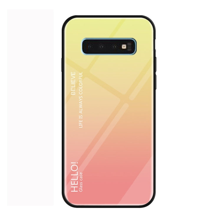 Gradient Color Glass Protective Case for Galaxy S10 E