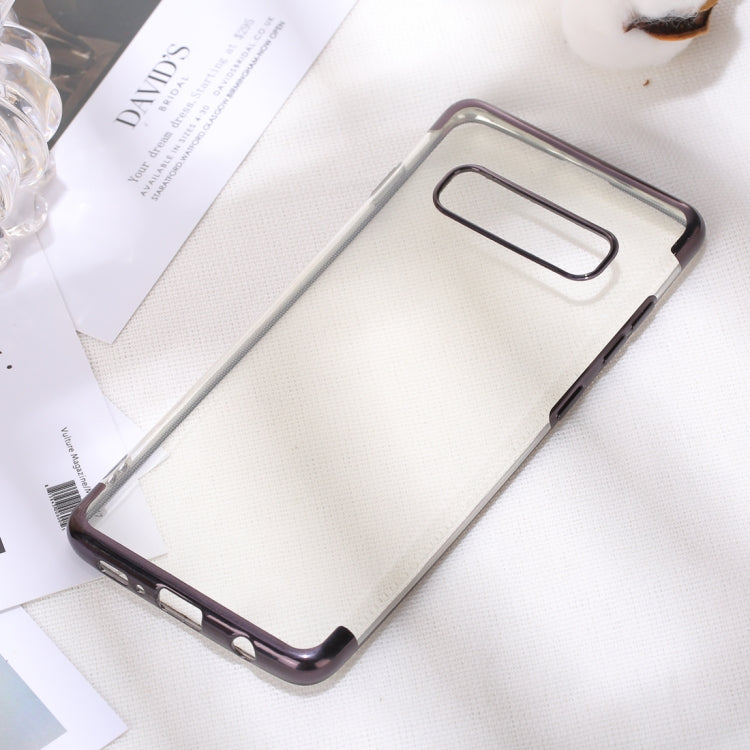 Three Sections Electroplating Side TPU Protective Back Case for Galaxy S10