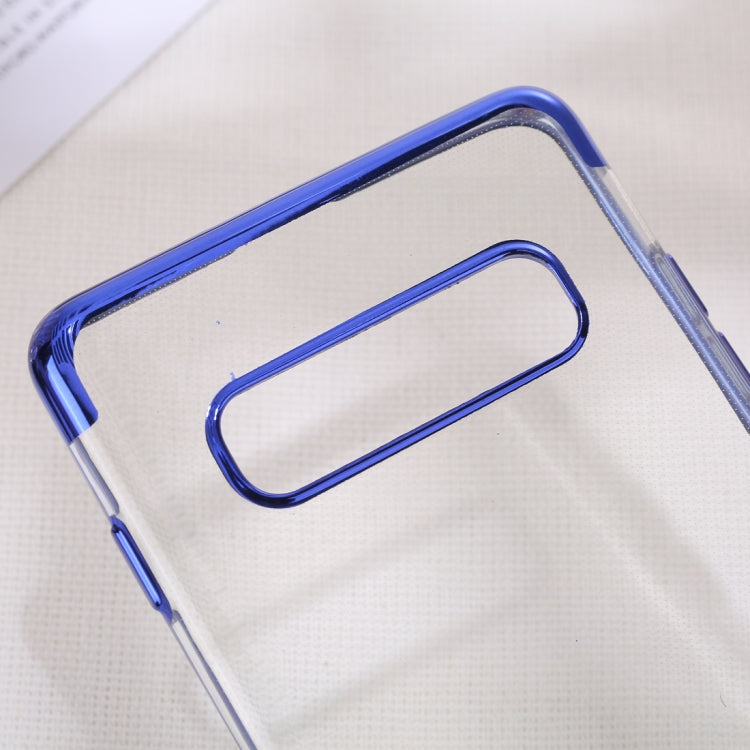 Three Sections Electroplating Side TPU Protective Back Case for Galaxy S10