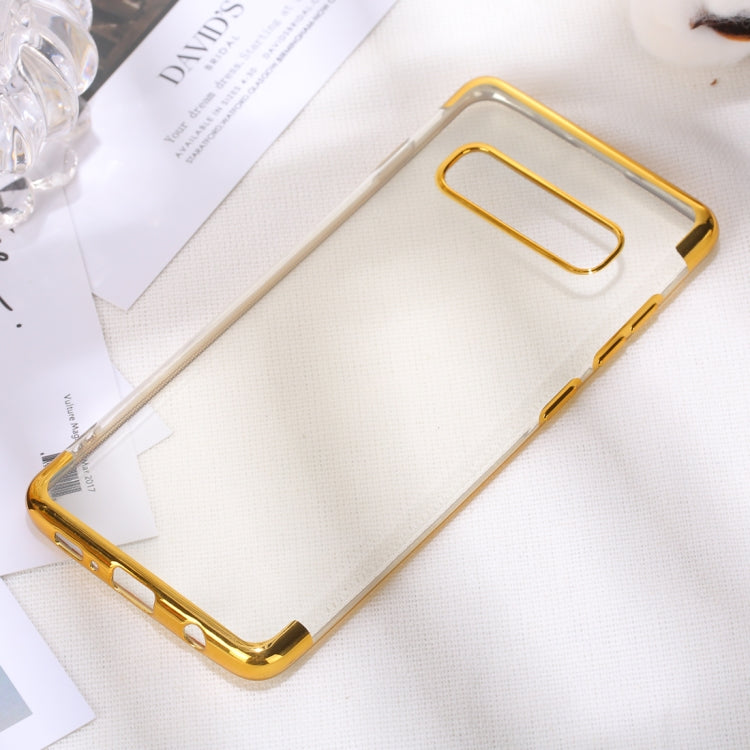 Three Sections Electroplating Side TPU Protective Back Case for Galaxy S10