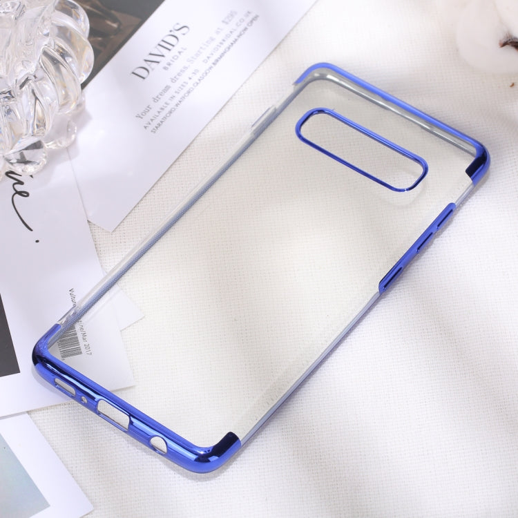 Three Sections Electroplating Side TPU Protective Back Case for Galaxy S10