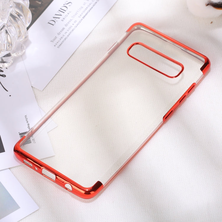Three Sections Electroplating Side TPU Protective Back Case for Galaxy S10