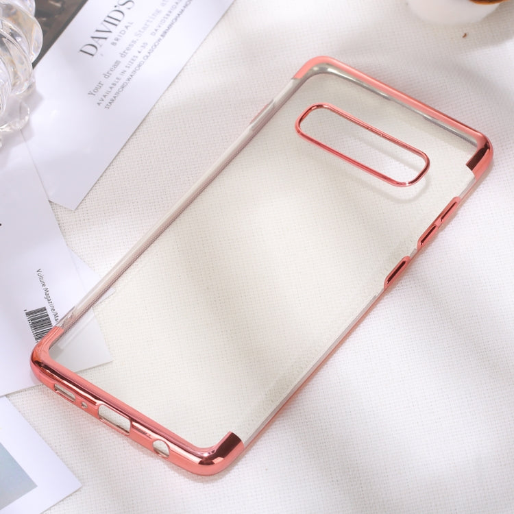 Three Sections Electroplating Side TPU Protective Back Case for Galaxy S10 Plus