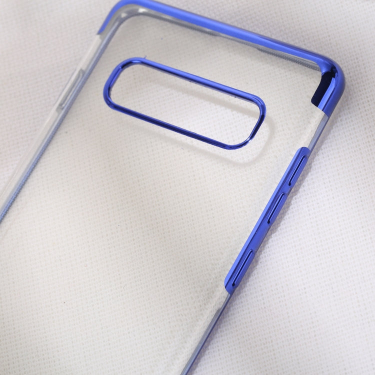 Three Sections Electroplating Side TPU Protective Back Case for Galaxy S10 Plus