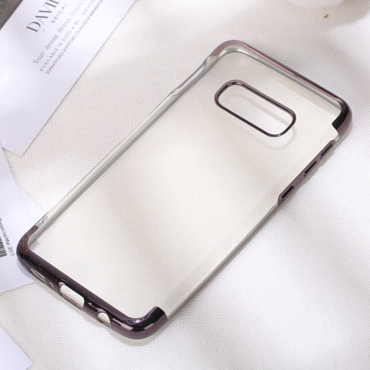 Three Sections Electroplating Side TPU Protective Back Case for Galaxy S10 E