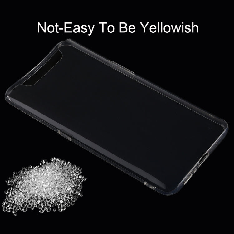 0.75mm Ultrathin Transparent TPU Soft Protective Case for Galaxy A80