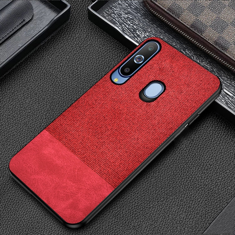 Shockproof Splicing PU + Cloth Protective Case for Galaxy A70