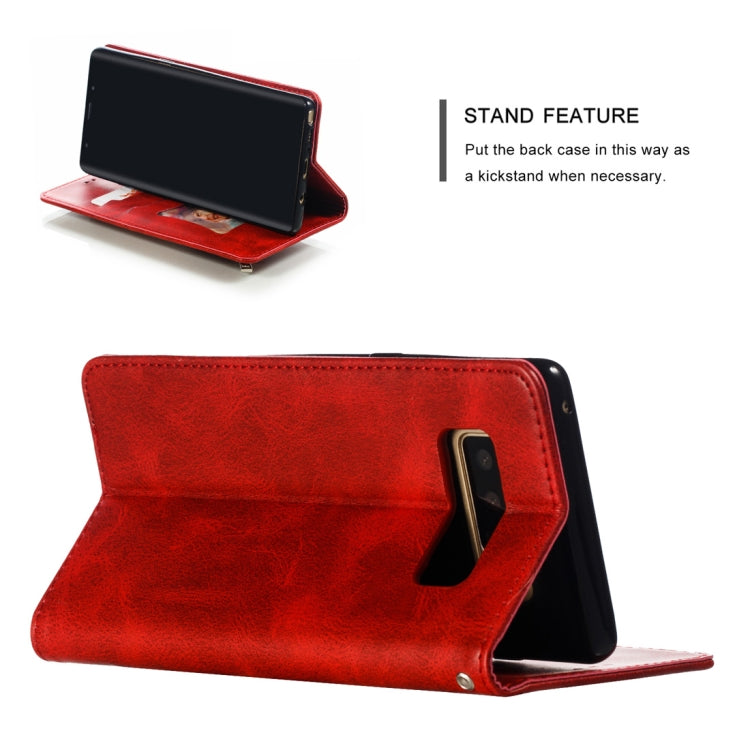 Calf Texture Zipper Magnetic Horizontal Flip Leather Case for Galaxy Note8, with Wallet & Holder & Card Slots