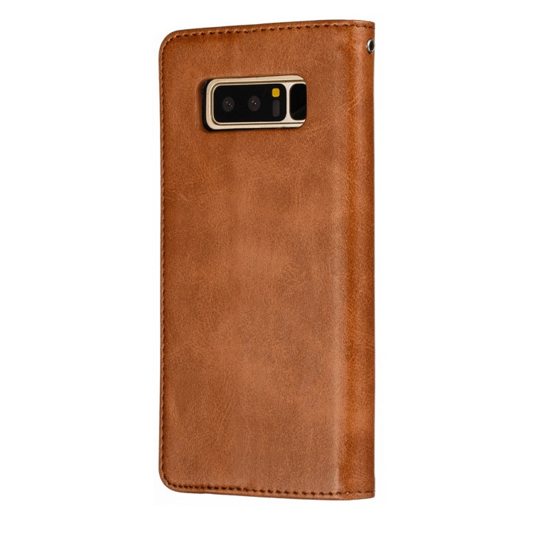 Calf Texture Zipper Magnetic Horizontal Flip Leather Case for Galaxy Note8, with Wallet & Holder & Card Slots