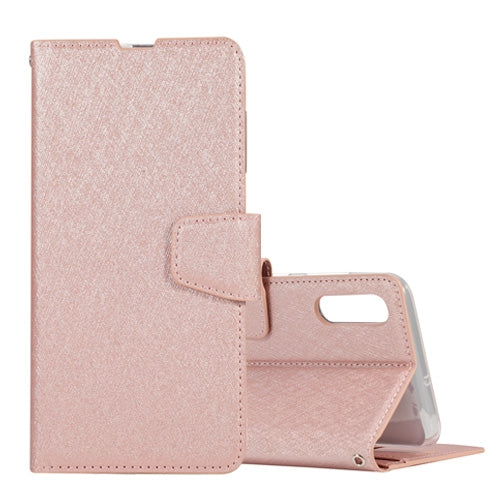 Silk Texture Horizontal Flip Leather Case for Galaxy A10 / M10, with Holder & Card Slots & Wallet & Photo Frame