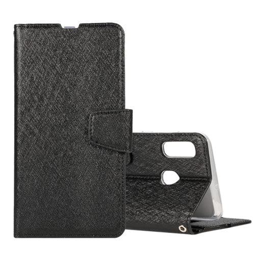Silk Texture Horizontal Flip Leather Case for Galaxy A20 / A30, with Holder & Card Slots & Wallet & Photo Frame