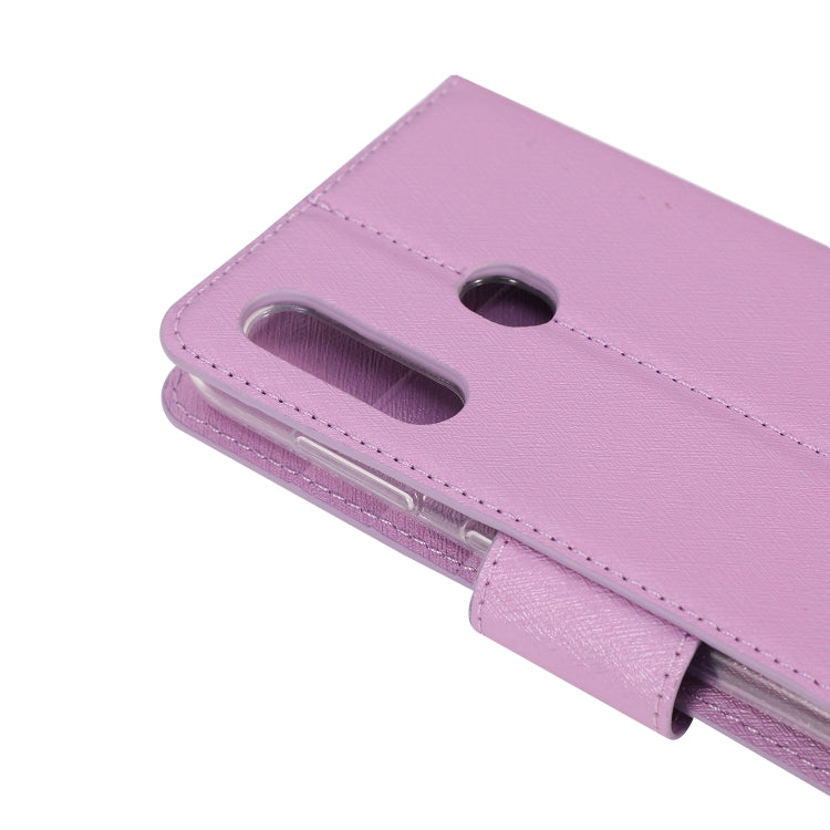 Silk Texture Horizontal Flip Leather Case for Galaxy A60, with Holder & Card Slots & Wallet & Photo Frame