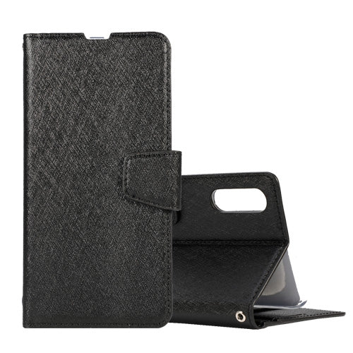 Silk Texture Horizontal Flip Leather Case for Galaxy A70, with Holder & Card Slots & Wallet & Photo Frame