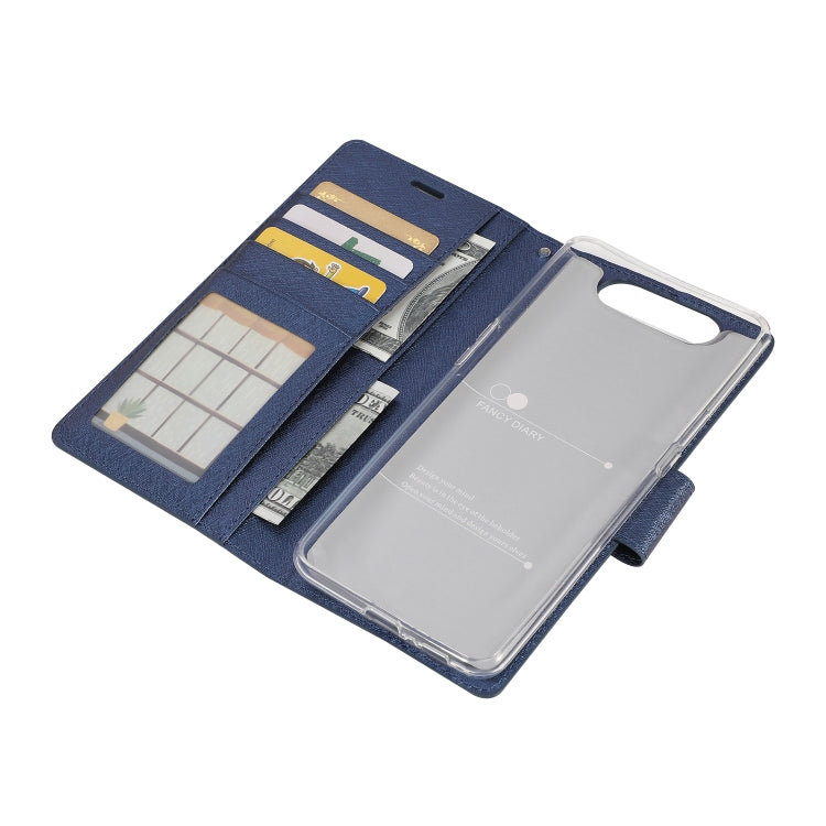 Silk Texture Horizontal Flip Leather Case for Galaxy A80, with Holder & Card Slots & Wallet & Photo Frame